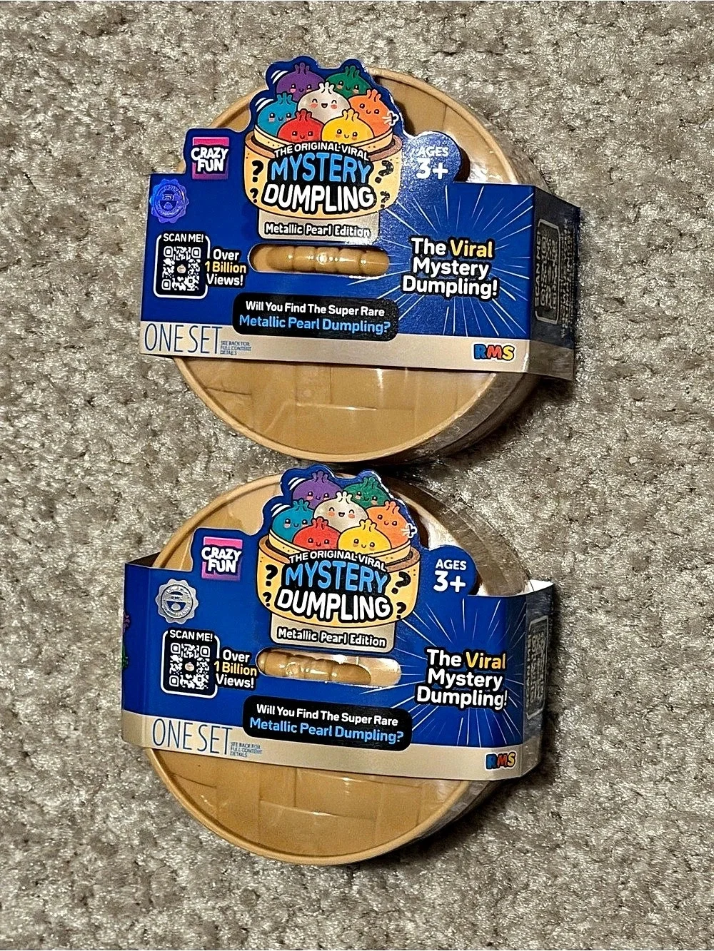 Crazy Fun Mystery Dumpling Metallic Pearl Edition Toy 2-Pack NWT